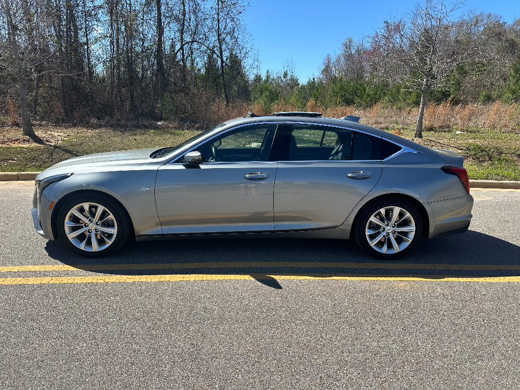 2025 Cadillac CT5 Premium Luxury - Argent Silver Metallic exterior view 8