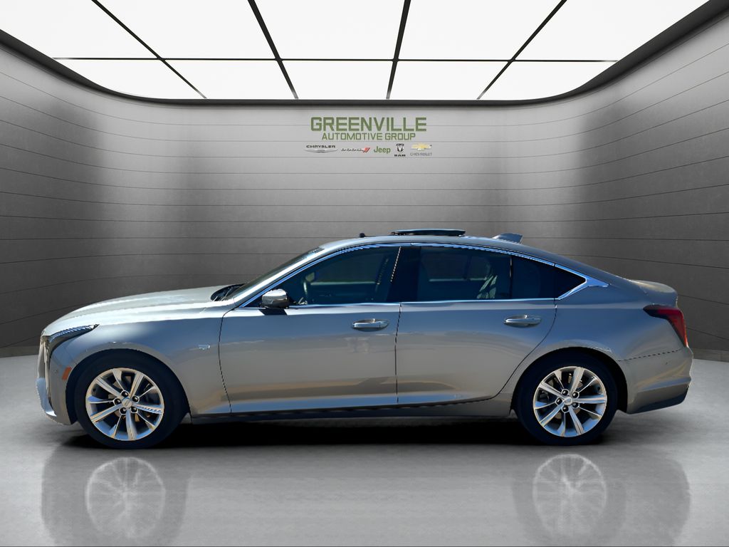 2025 Cadillac CT5 Premium Luxury - Argent Silver Metallic exterior view 9