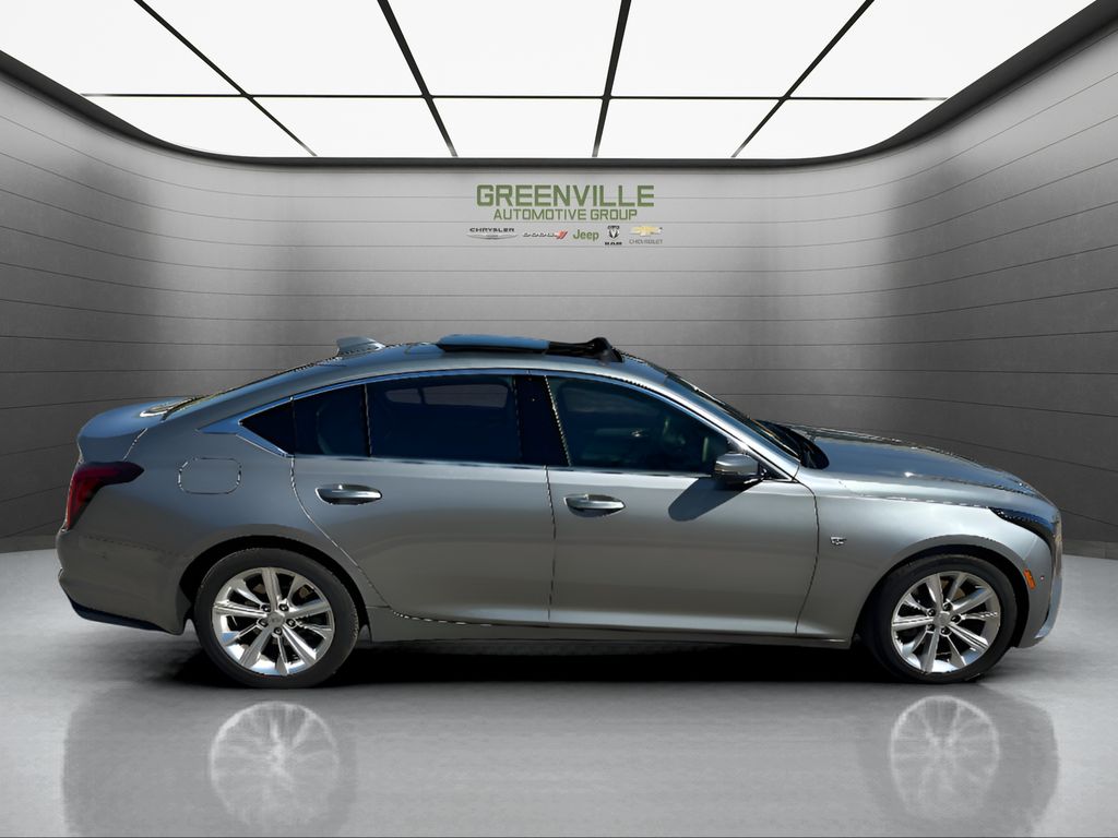 2025 Cadillac CT5 Premium Luxury - Argent Silver Metallic exterior view 5