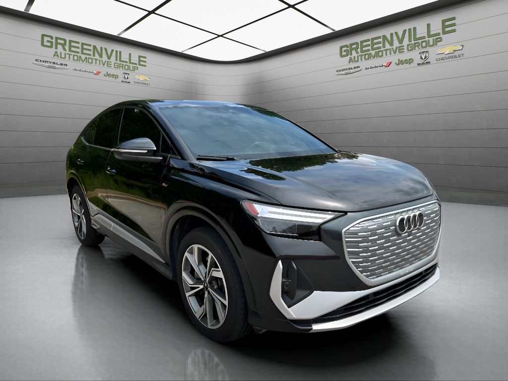 2023 Audi Q4 e-tron Sportback Premium Plus - Mythos Black Metallic exterior view 7