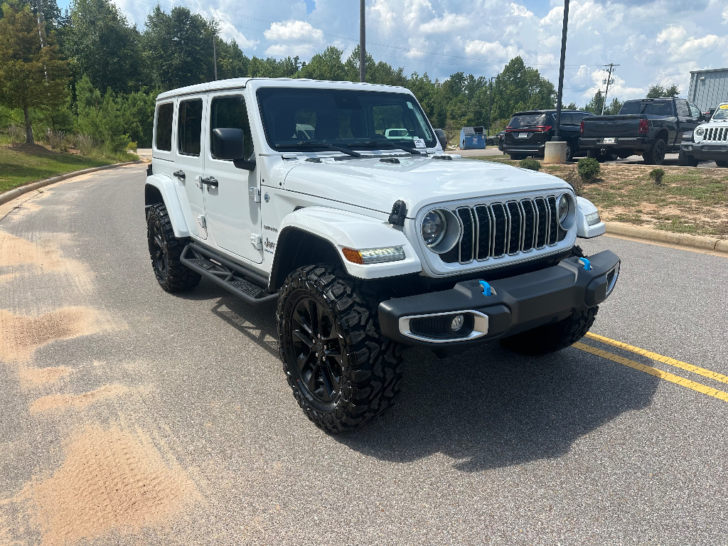 2024 Jeep Wrangler 4xe Sahara - Bright White Clearcoat exterior view 4