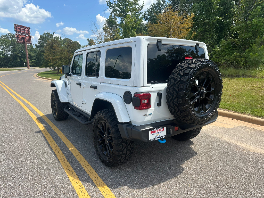 2024 Jeep Wrangler 4xe Sahara - Bright White Clearcoat exterior view 8