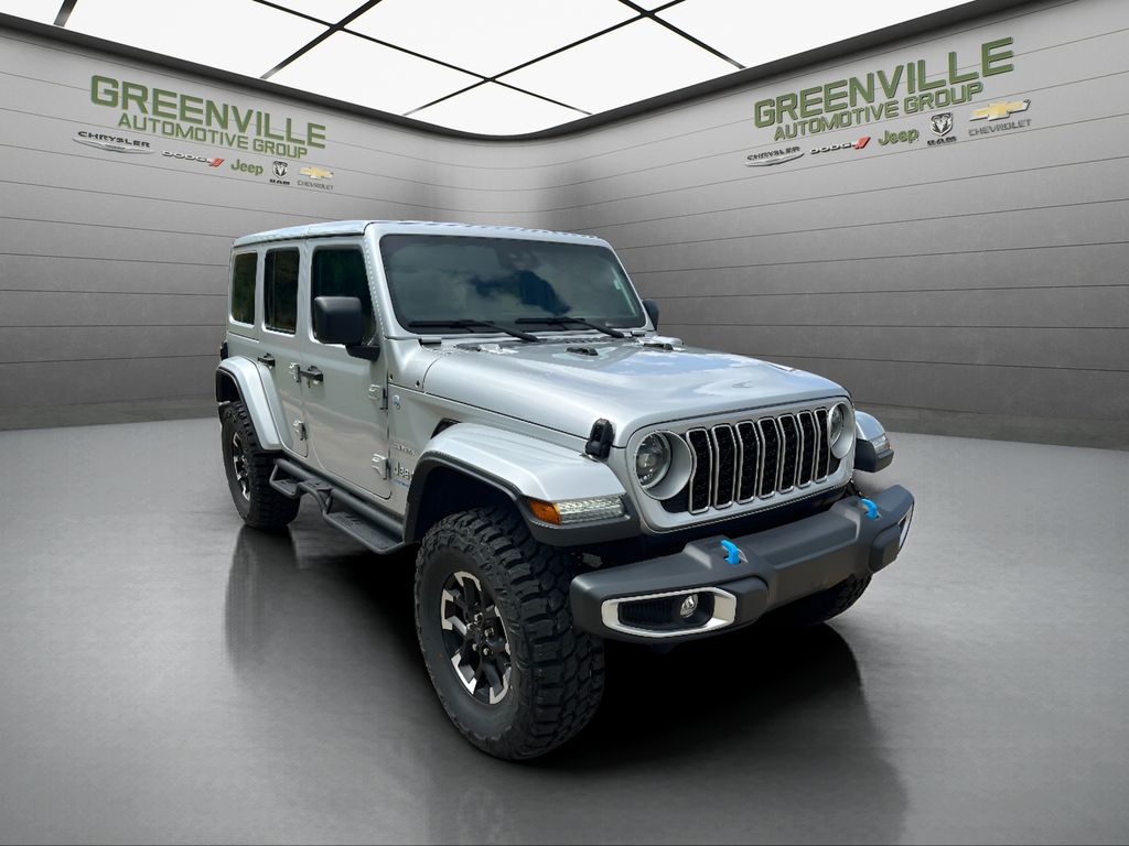 2024 Jeep Wrangler 4xe Sahara - Silver Zynith Clearcoat exterior view 3
