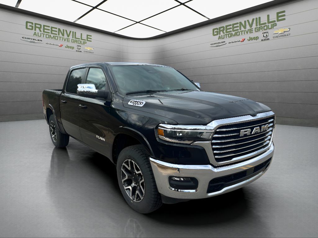 2025 Ram 1500 Laramie - Diamond Black Crystal Pearlcoat exterior view 3
