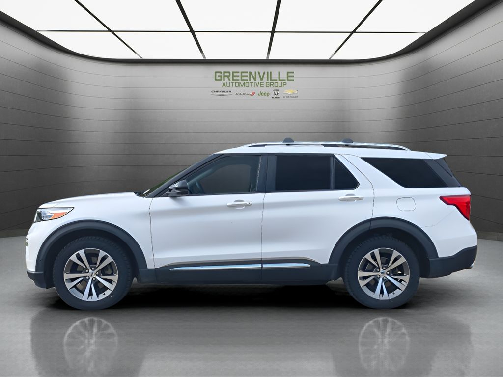 2020 Ford Explorer Platinum 4WD - Star White Metallic Tri-Coat exterior view 2