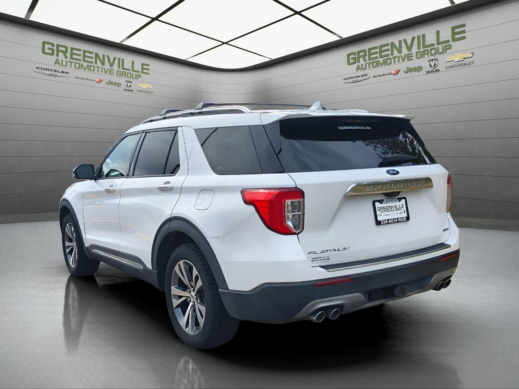 2020 Ford Explorer Platinum 4WD - Star White Metallic Tri-Coat exterior view 5