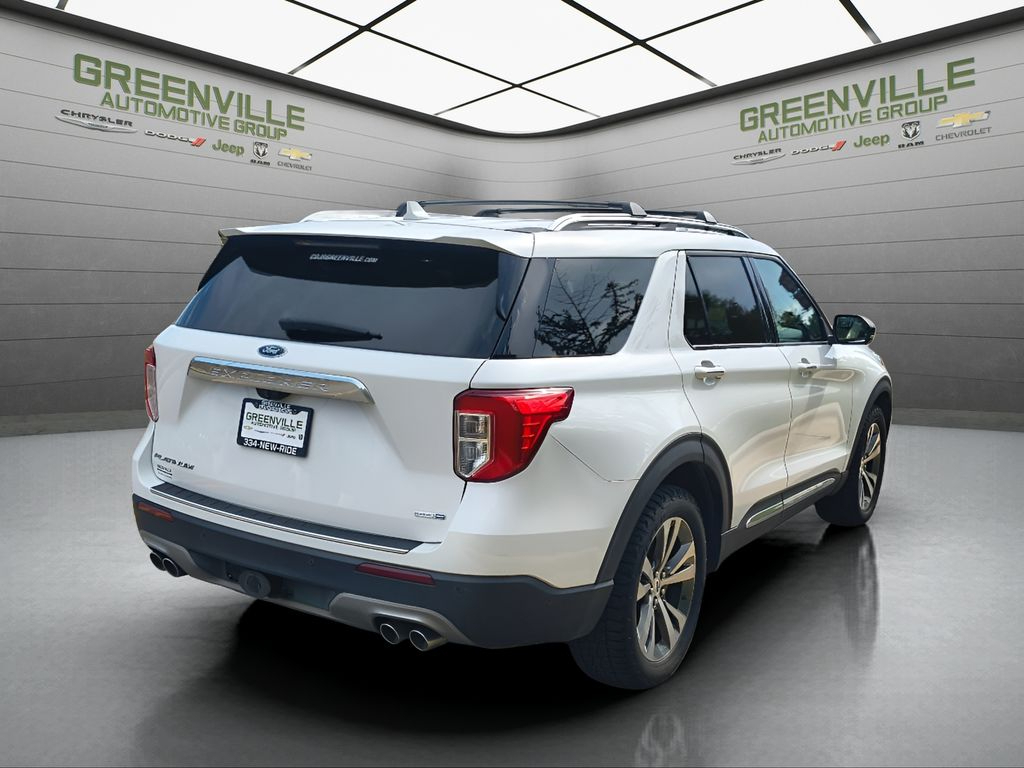 2020 Ford Explorer Platinum 4WD - Star White Metallic Tri-Coat exterior view 9