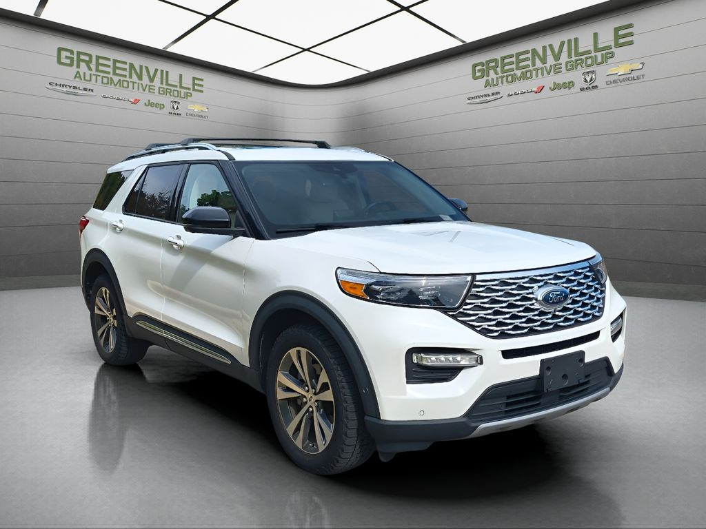 2020 Ford Explorer Platinum 4WD - Star White Metallic Tri-Coat exterior view 11