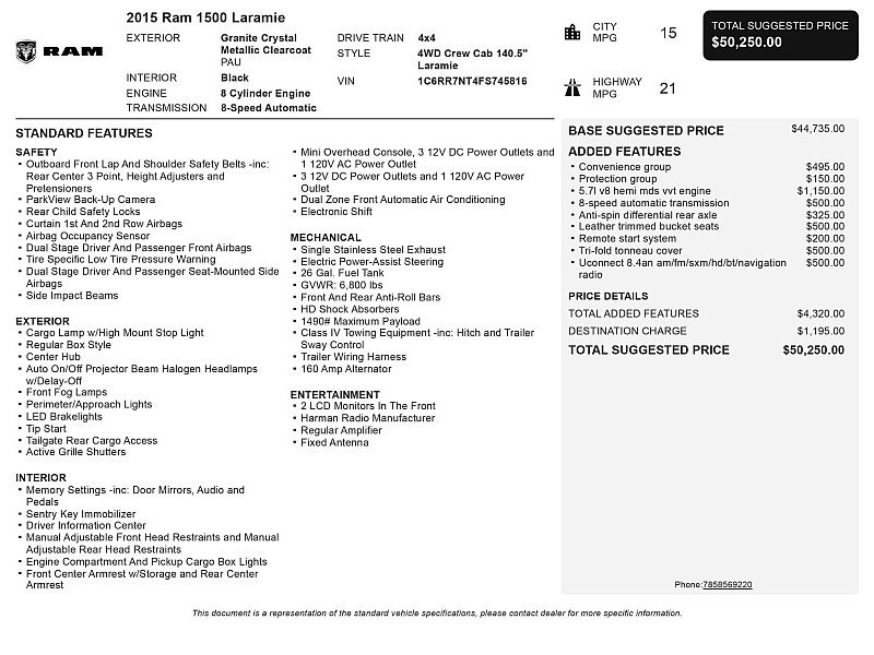 used 2015 RAM 1500 Laramie