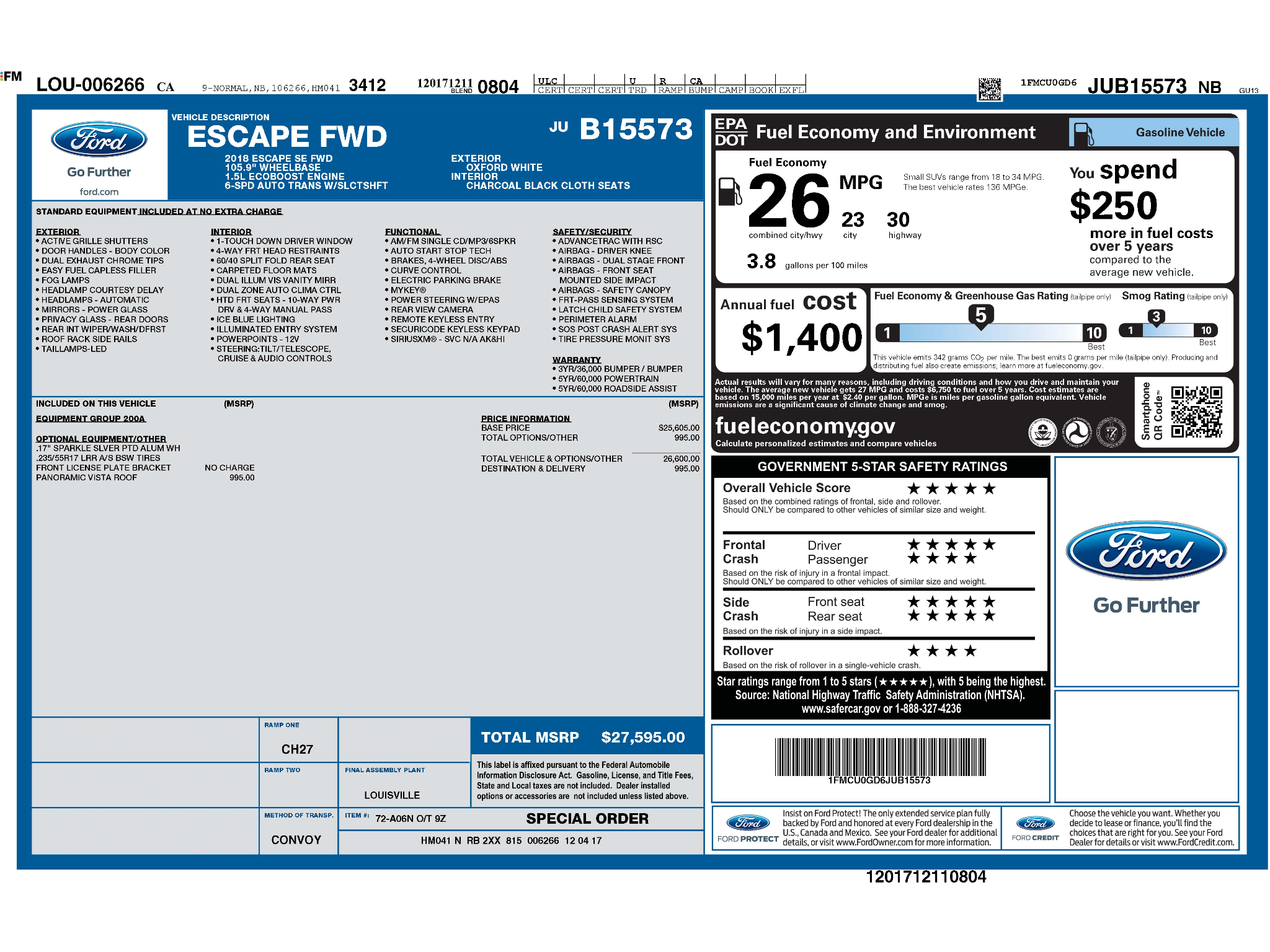 used 2018 FORD ESCAPE SE