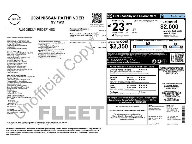used 2024 NISSAN PATHFINDER SV