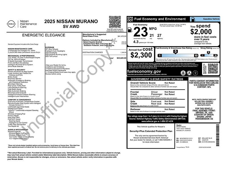 used 2025 NISSAN MURANO SV
