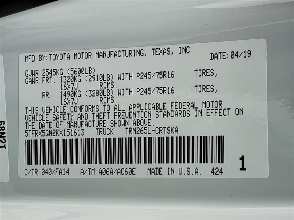 Used 2019 Toyota Tacoma Truck