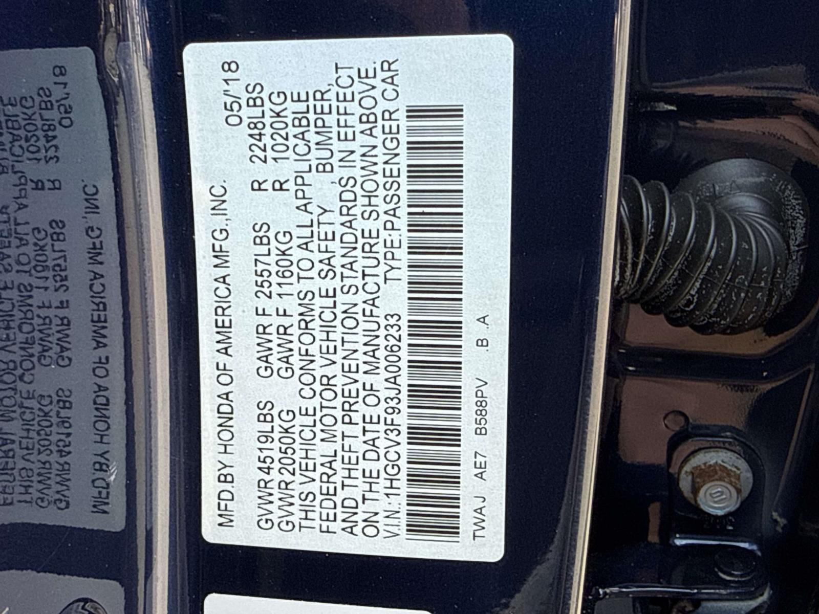 Used 2018 Honda Accord Hybrid Sedan