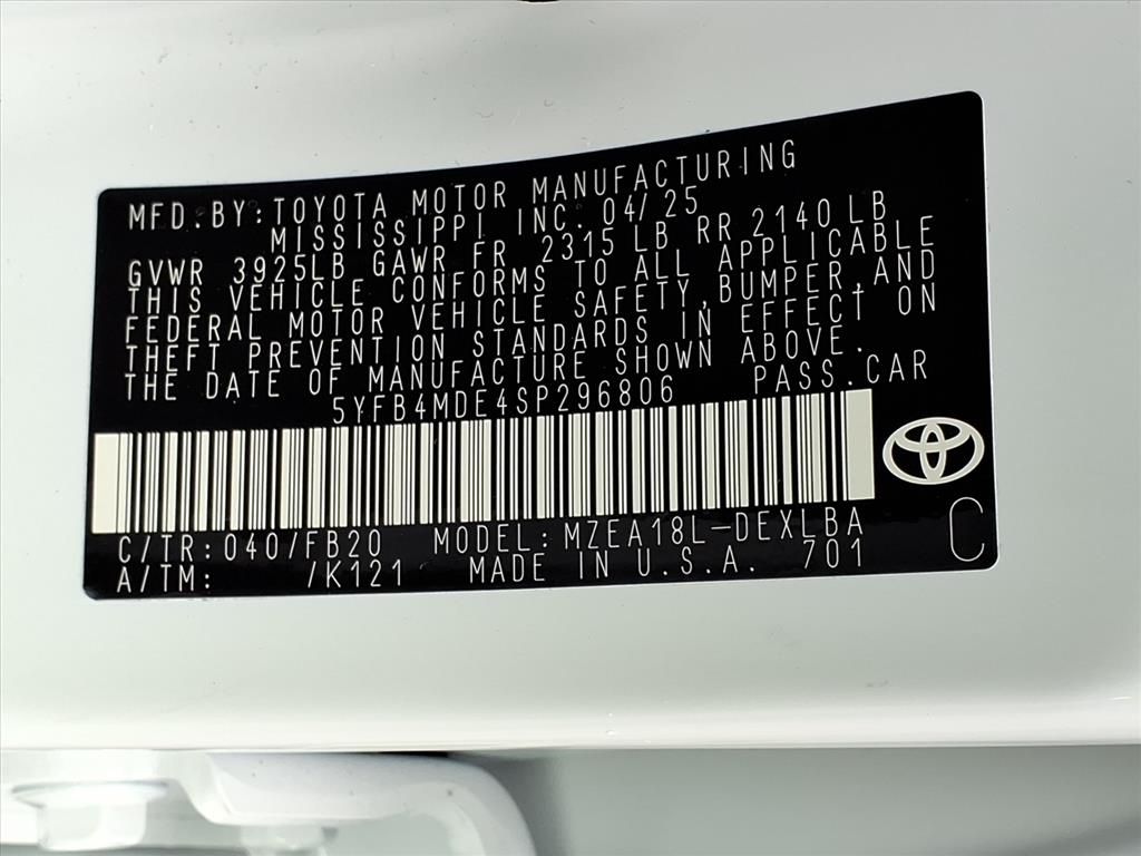 Used 2025 Toyota Corolla Sedan