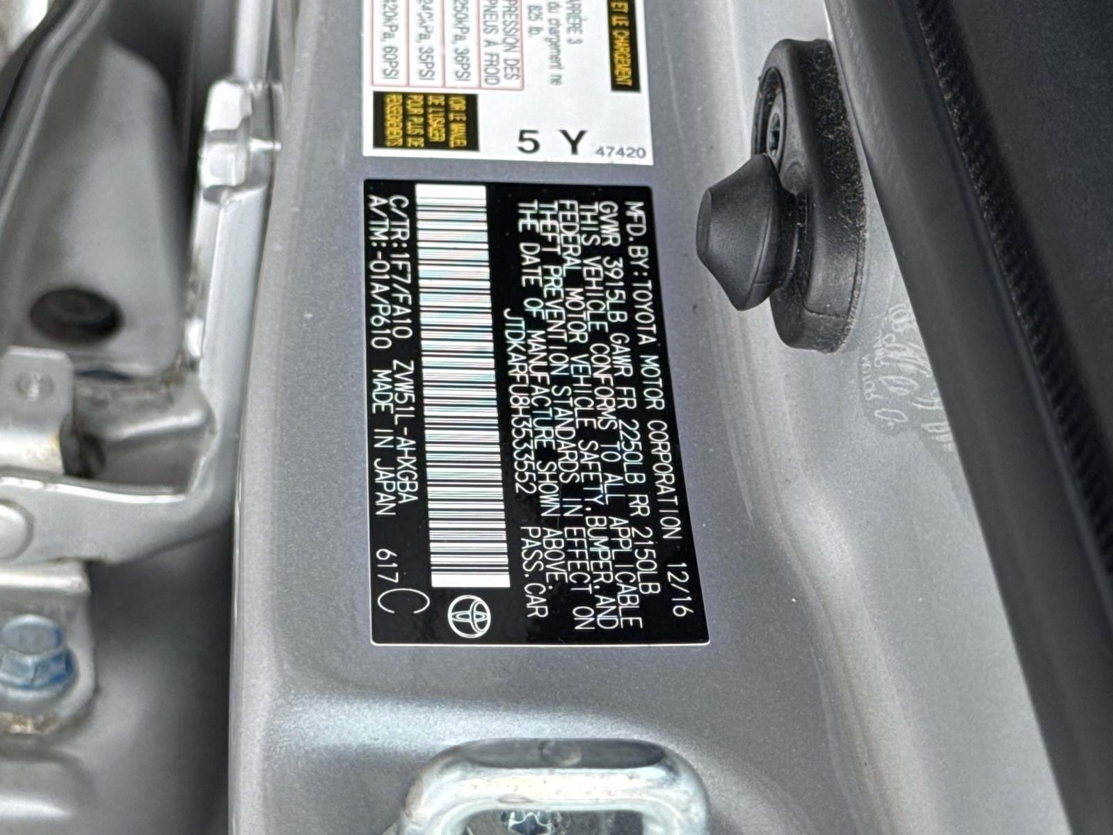 Used 2017 Toyota Prius Hybrid Hatchback