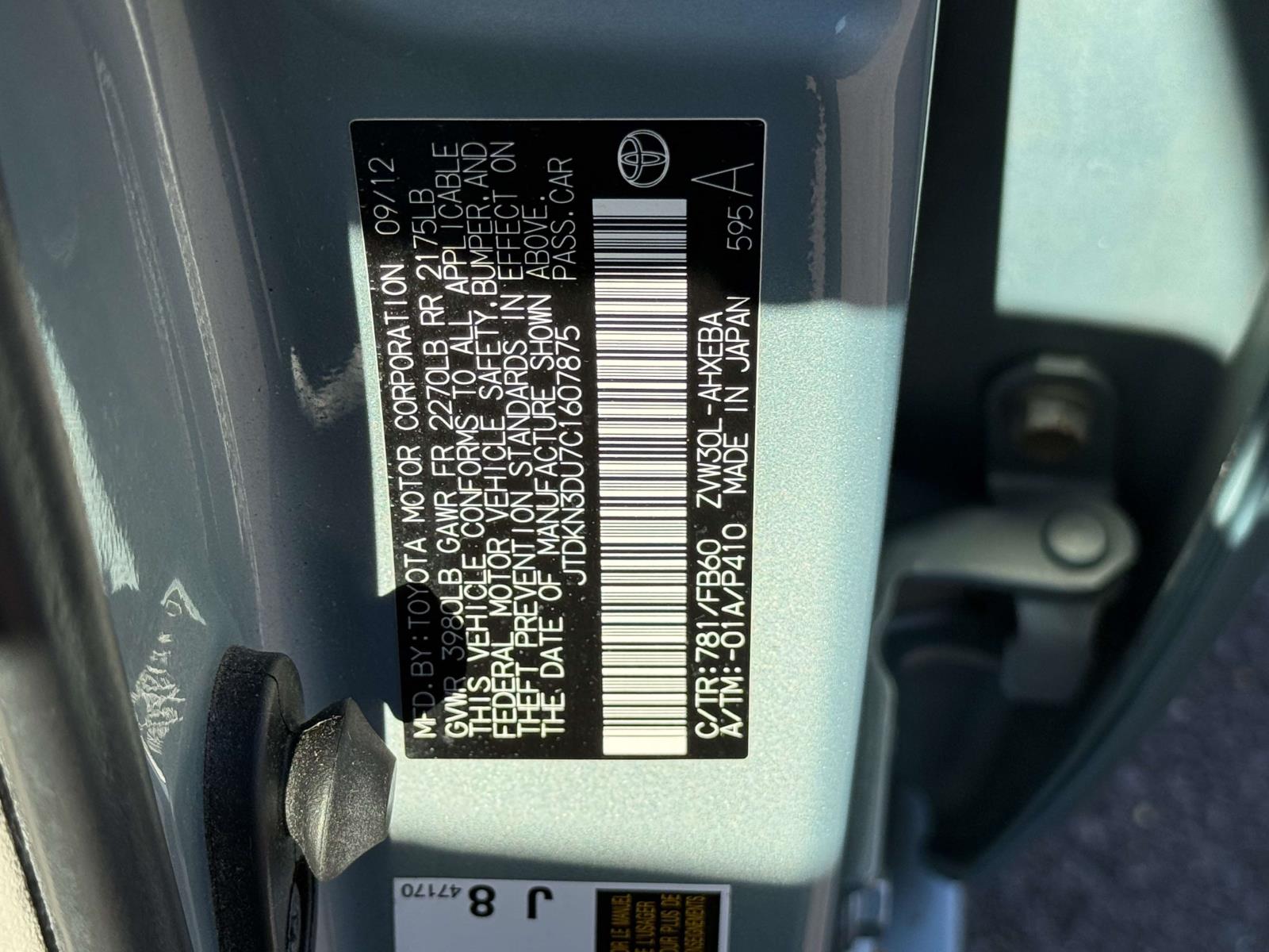 Used 2012 Toyota Prius Hatchback
