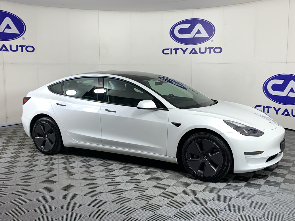 Pearl White Multi-Coat 2023 Tesla Model 3 RWD Sedan Rear-Wheel Drive Automatic