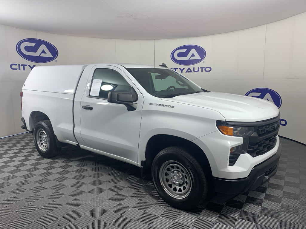 Summit White 2023 Chevrolet Silverado 1500 Pickup Truck 4X2 8-Speed Automatic