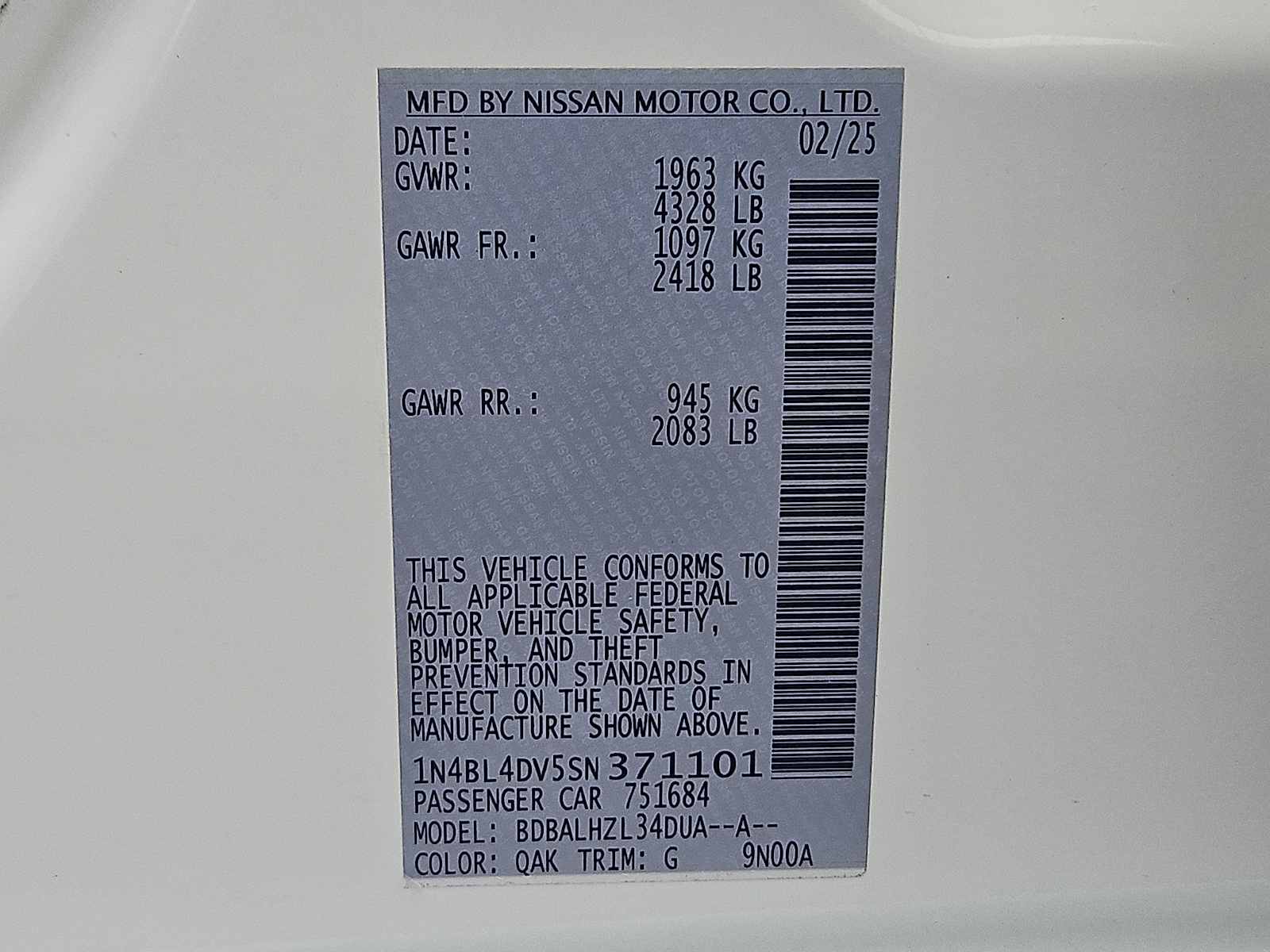 Used 2025 Nissan Altima Sedan