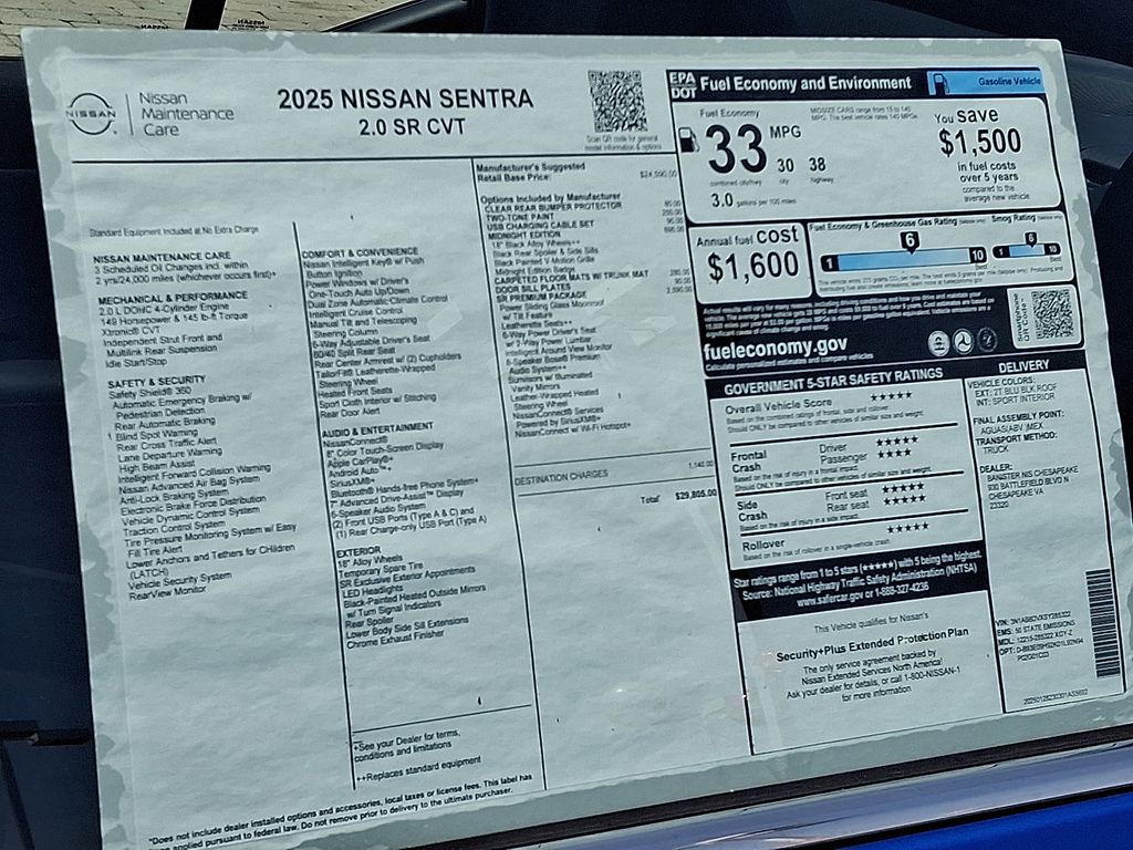 New 2025 Nissan Sentra Sedan
