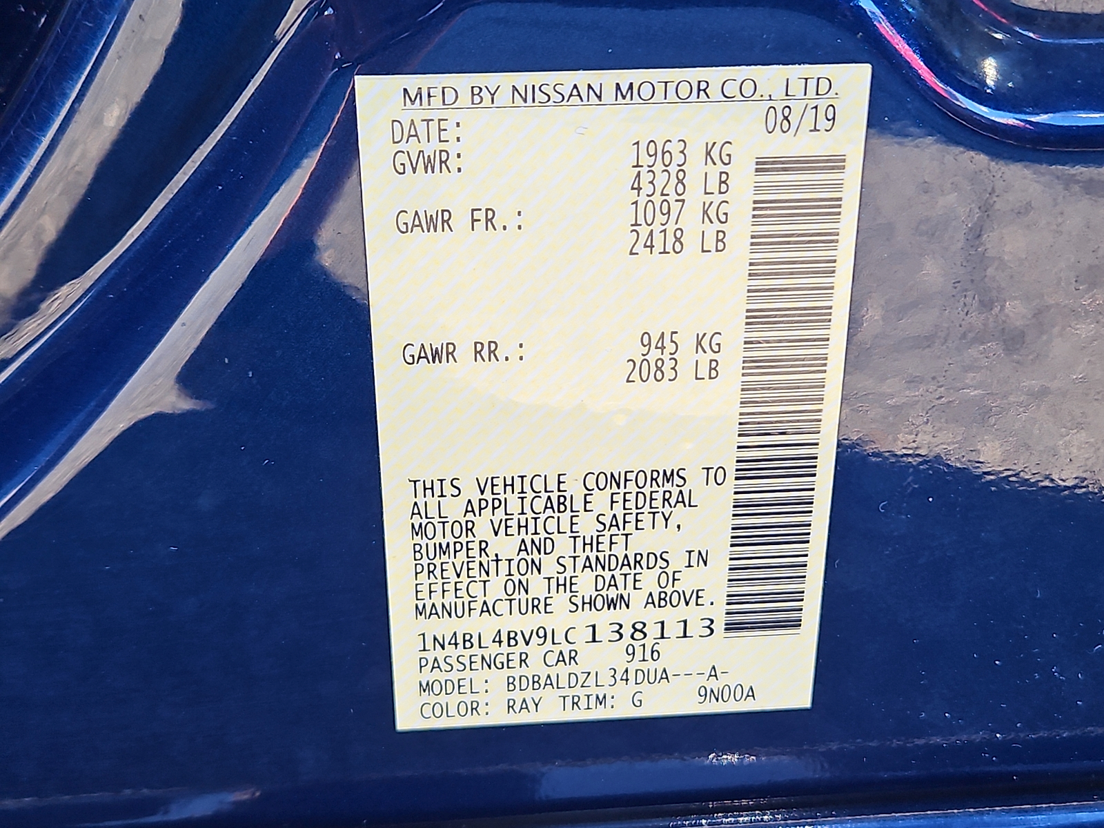 Used 2020 Nissan Altima Sedan