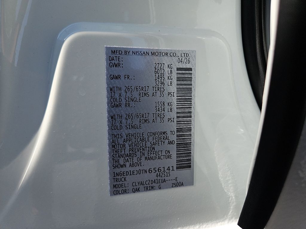 New 2026 Nissan Frontier Truck