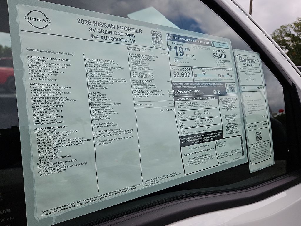 New 2026 Nissan Frontier Truck