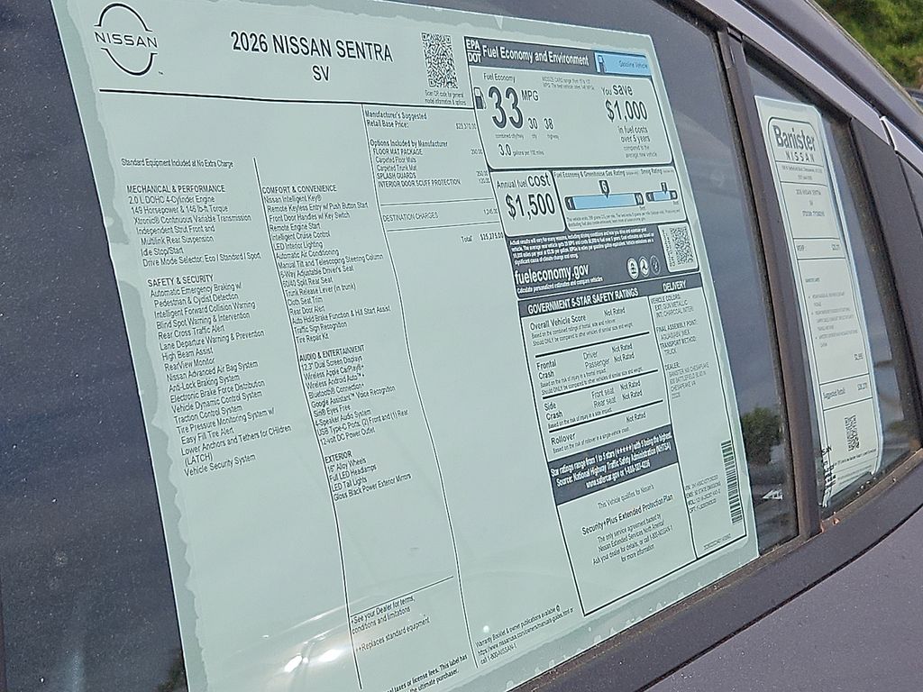 New 2026 Nissan Sentra Sedan