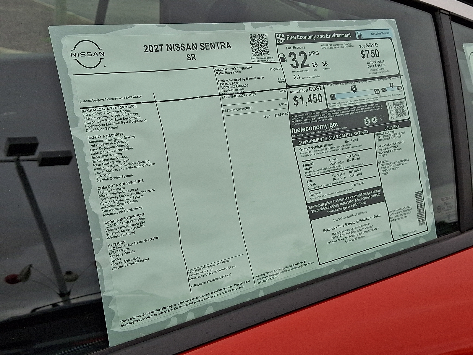 New 2027 Nissan Sentra Sedan