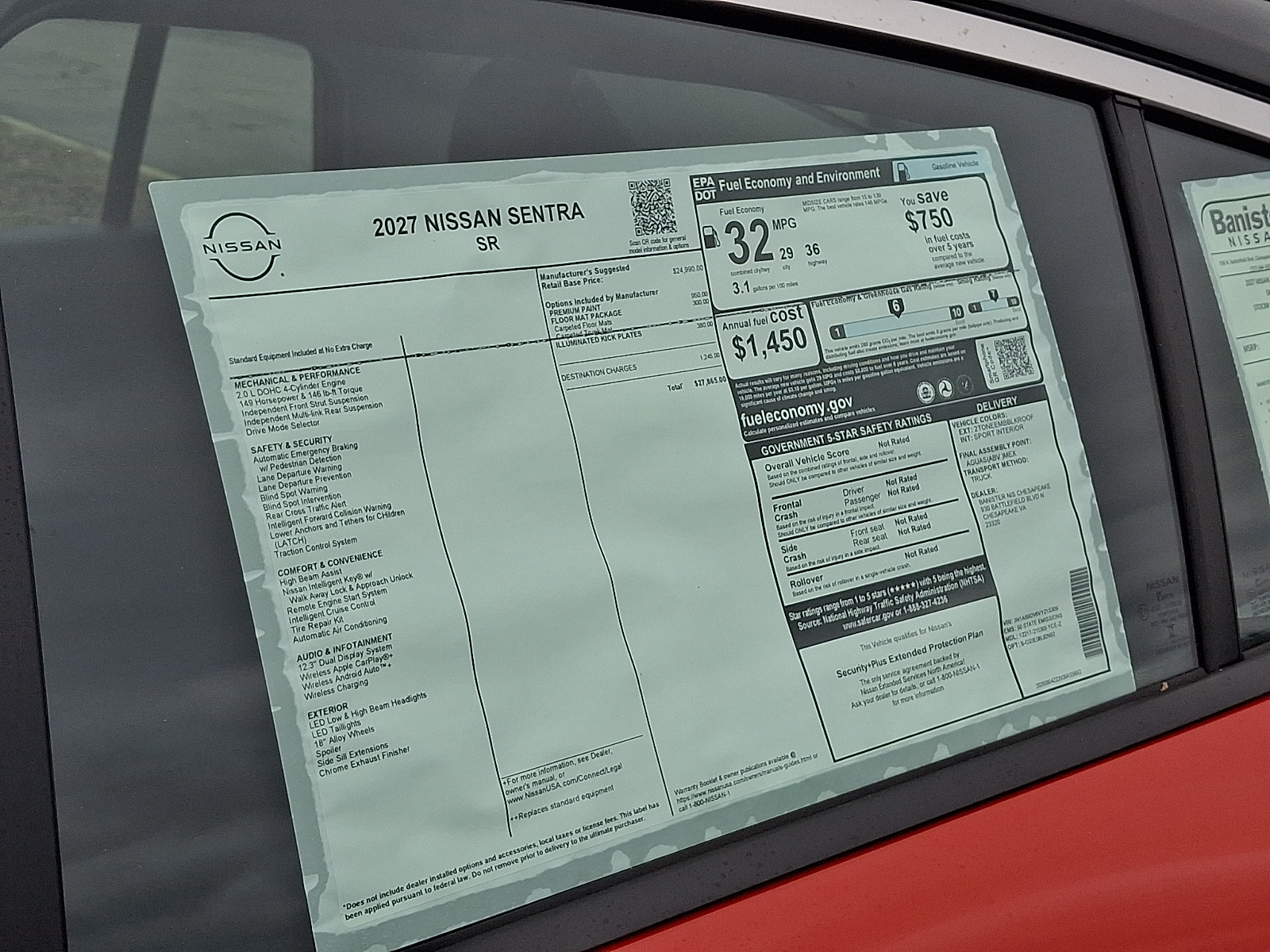 New 2027 Nissan Sentra Sedan