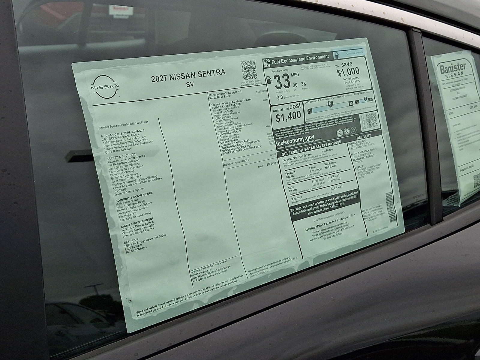 New 2027 Nissan Sentra Sedan