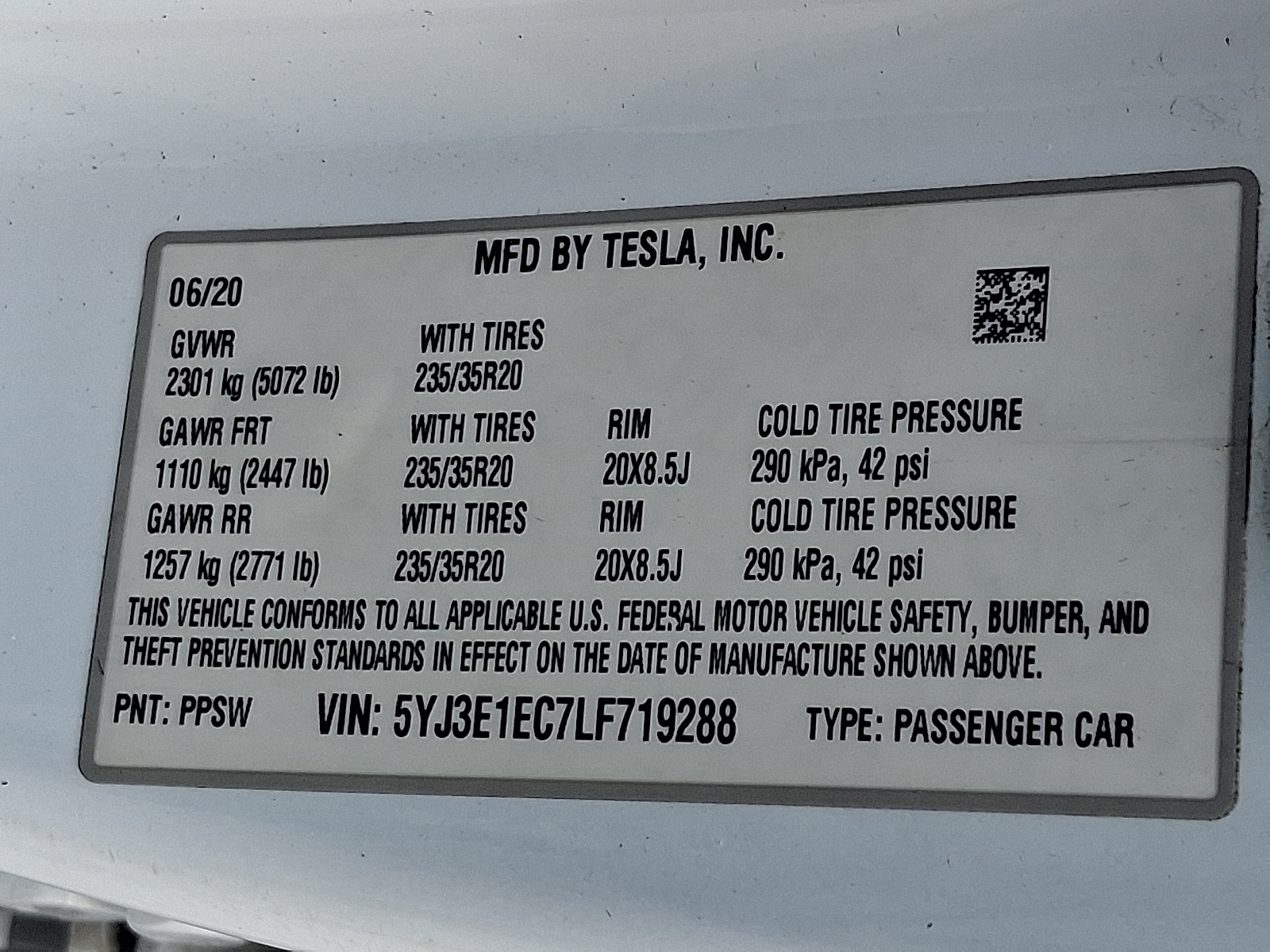 Used 2020 Tesla Model 3 Sedan