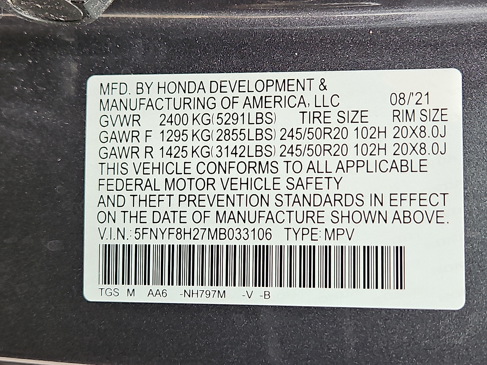 Used 2021 Honda Passport SUV