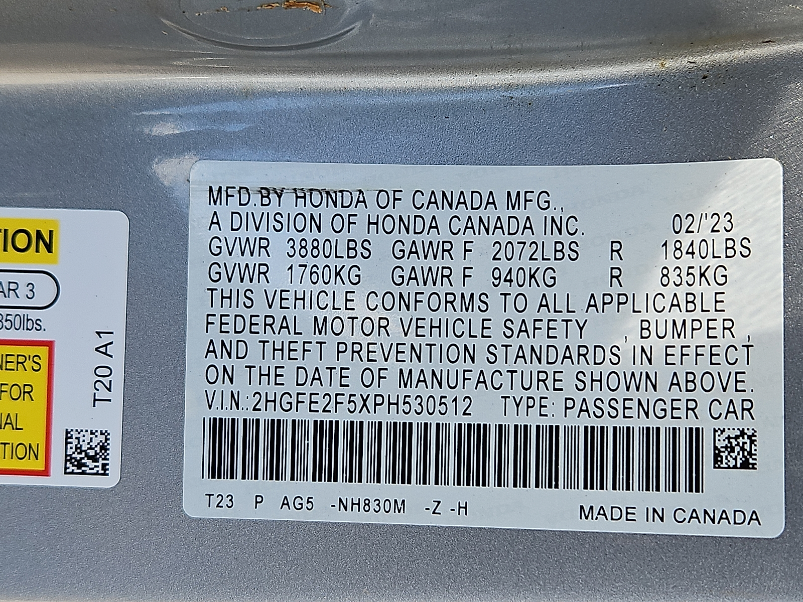 Used 2023 Honda Civic Sedan