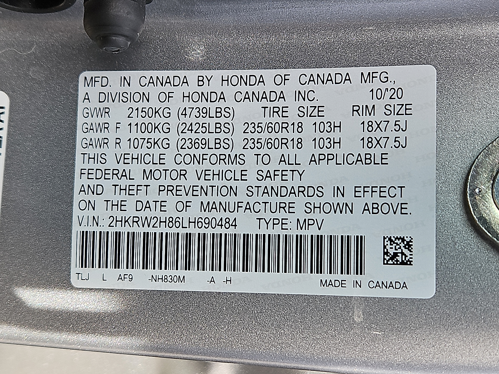 Used 2020 Honda CR-V SUV