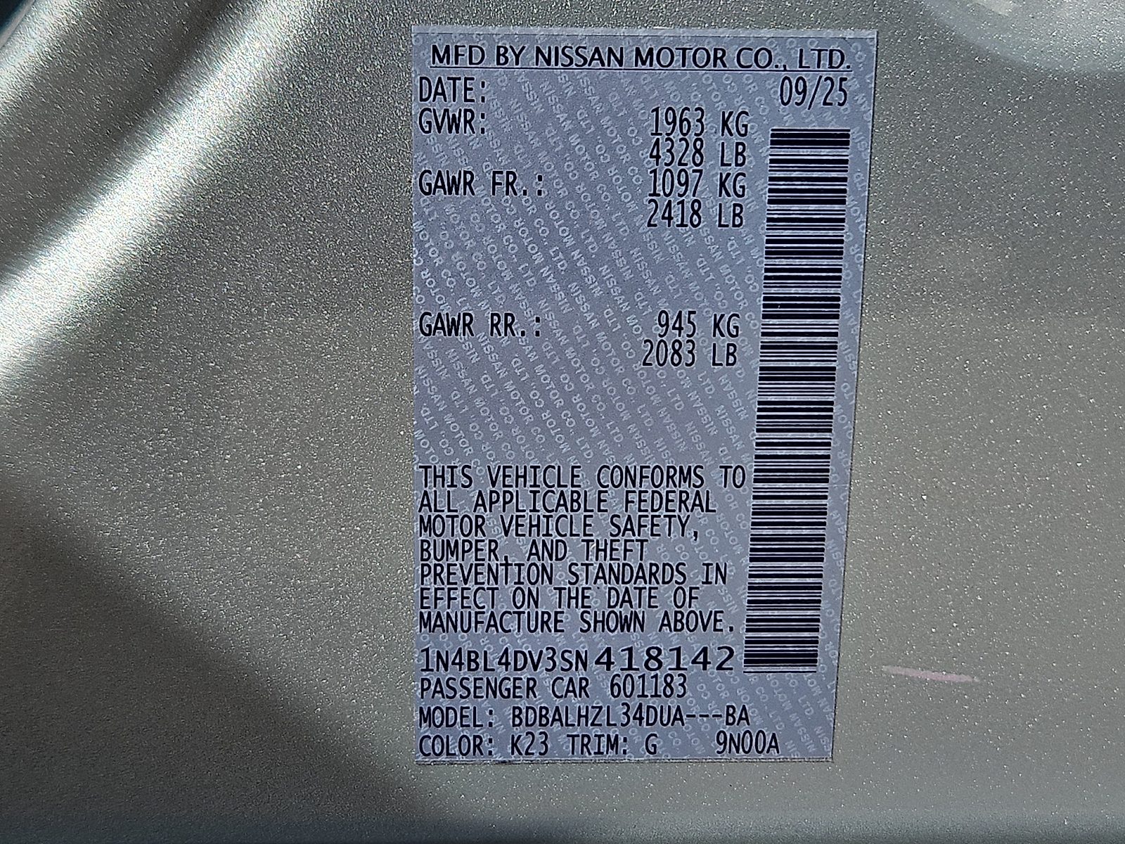 Used 2025 Nissan Altima Sedan