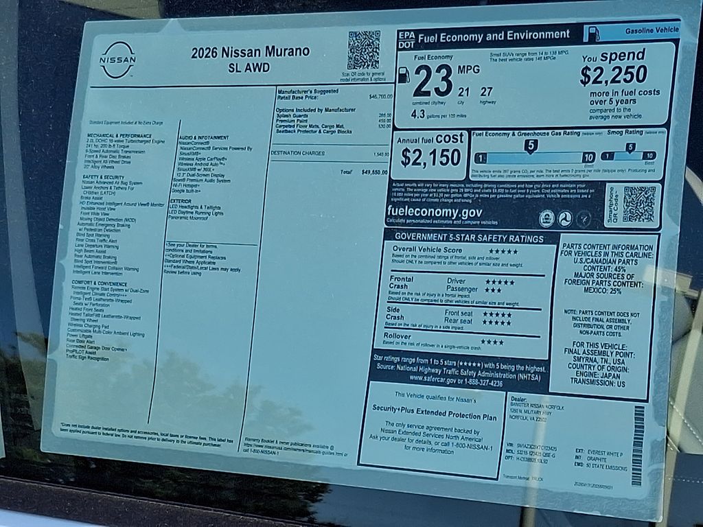 New 2026 Nissan Murano SUV