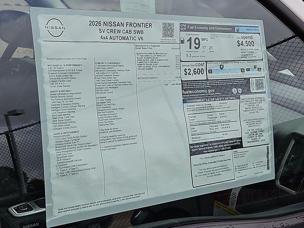 New 2026 Nissan Frontier Truck