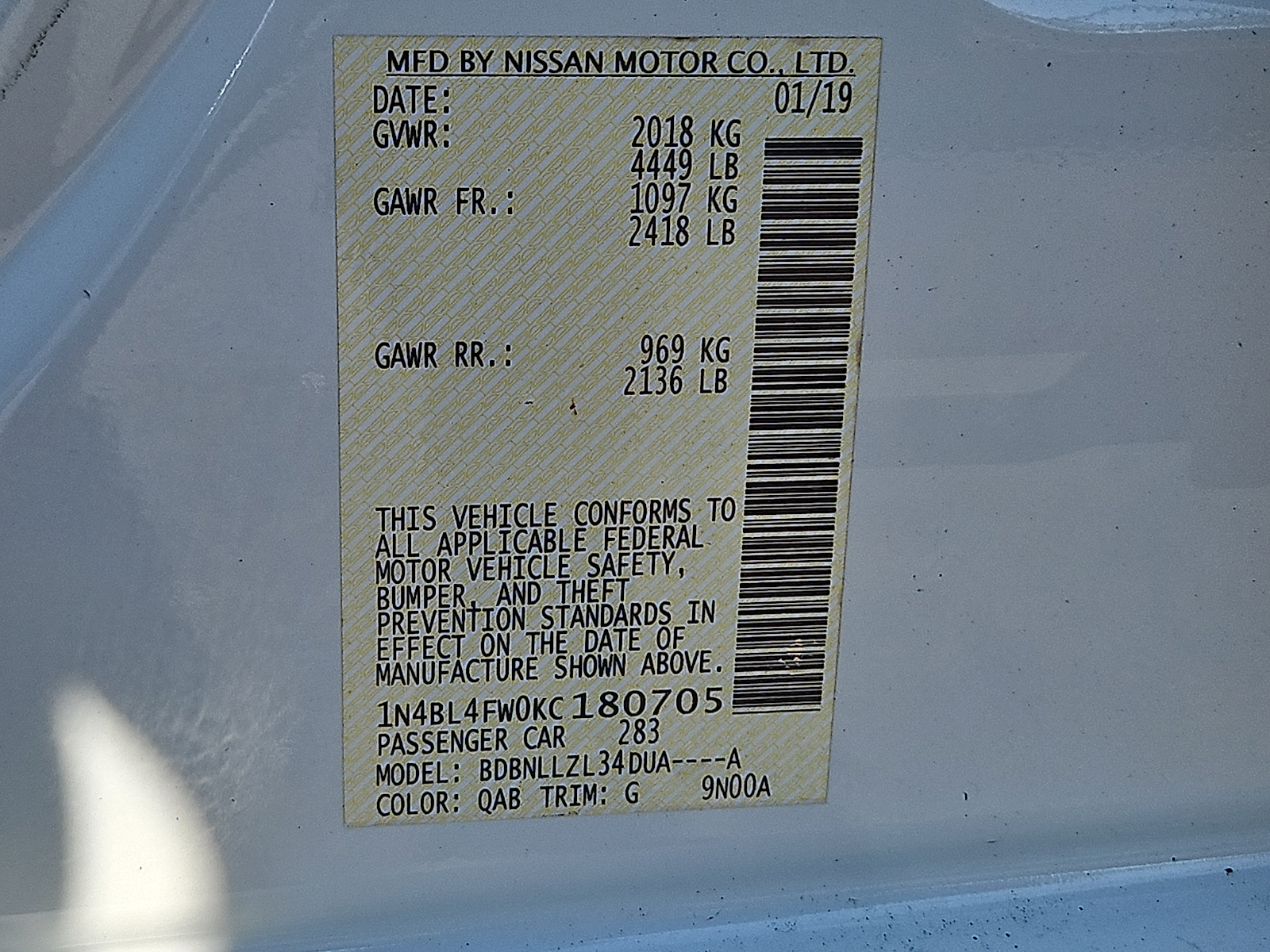 Used 2019 Nissan Altima Sedan