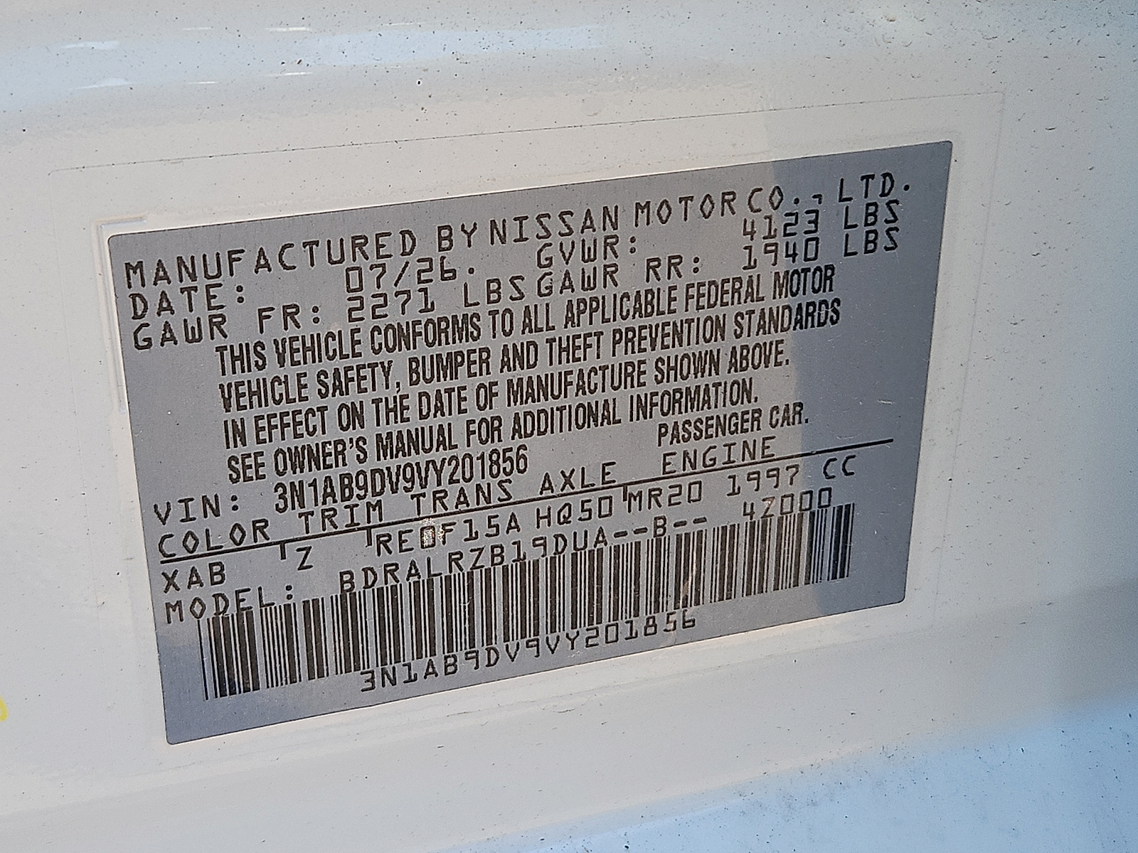 New 2027 Nissan Sentra Sedan