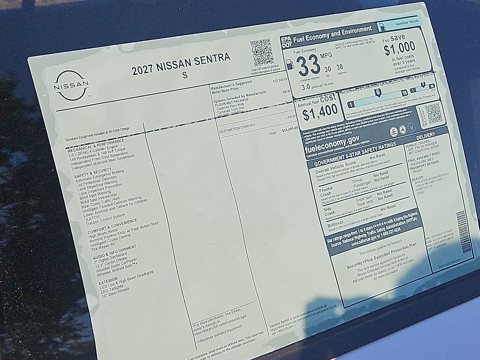 New 2027 Nissan Sentra Sedan