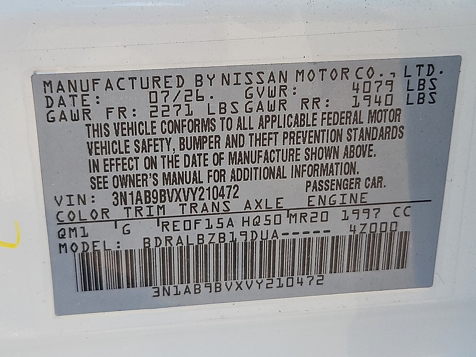 New 2027 Nissan Sentra Sedan