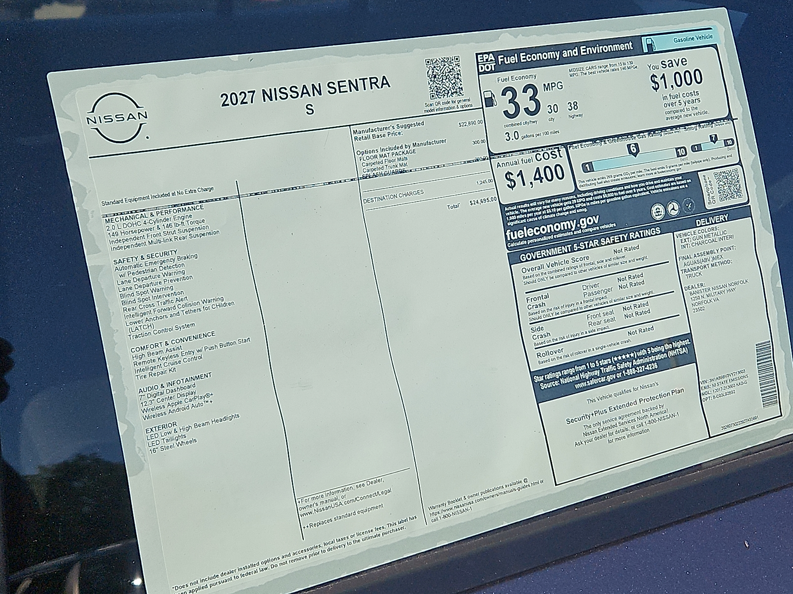 New 2027 Nissan Sentra Sedan