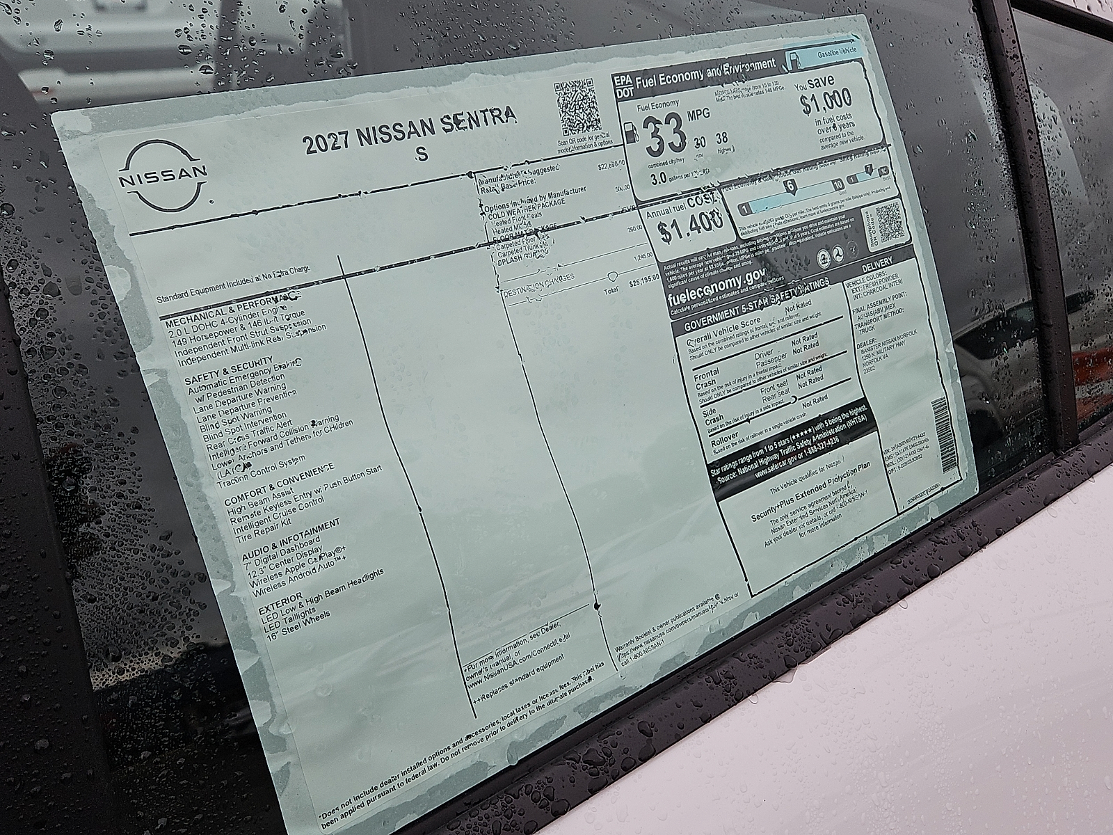 New 2027 Nissan Sentra Sedan