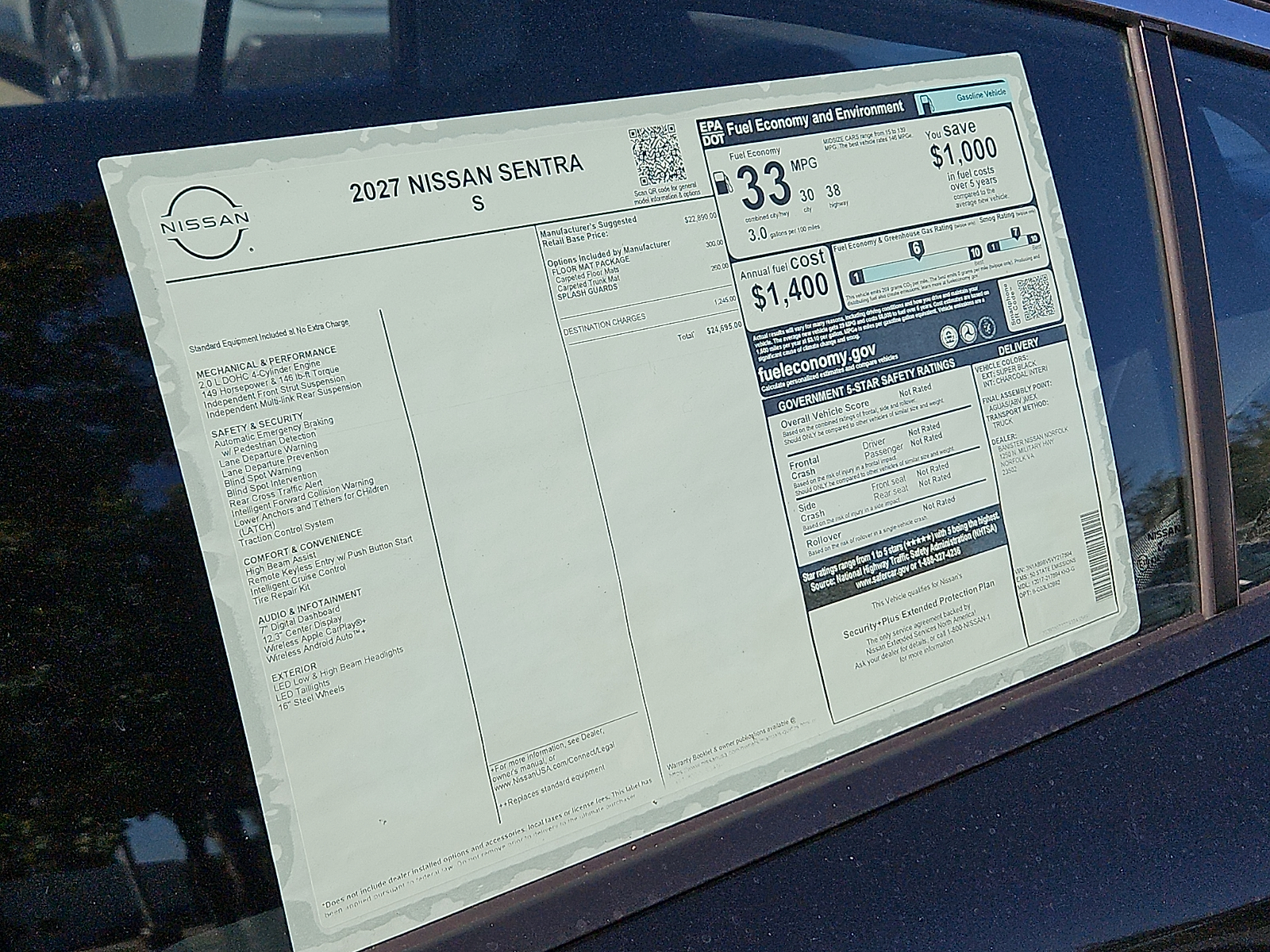 New 2027 Nissan Sentra Sedan