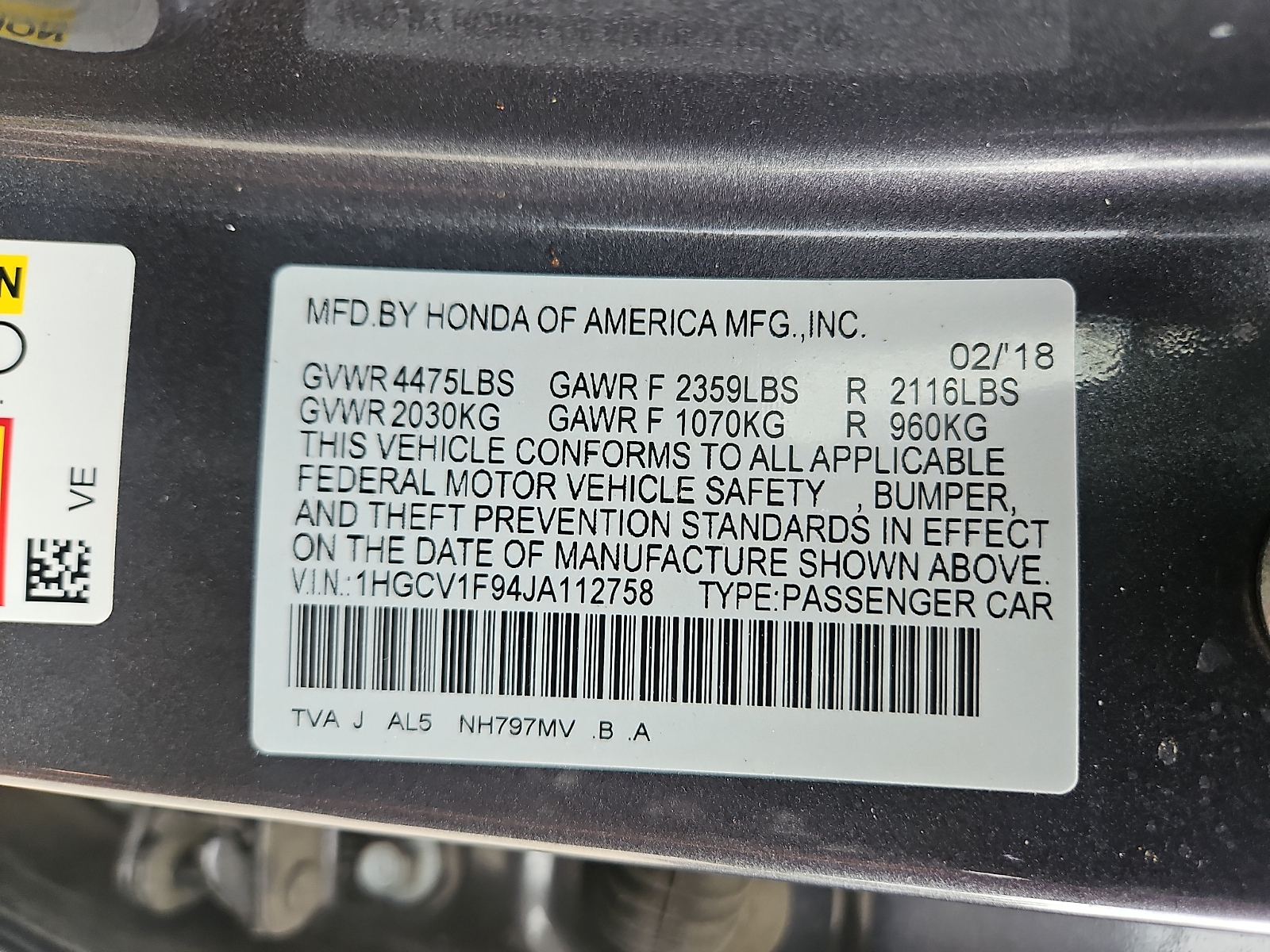 Used 2018 Honda Accord Sedan