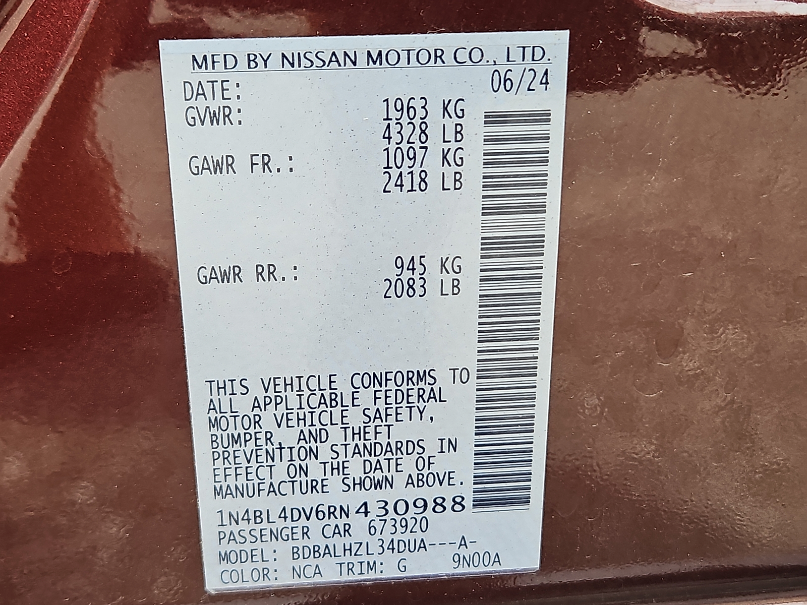 Used 2024 Nissan Altima Sedan
