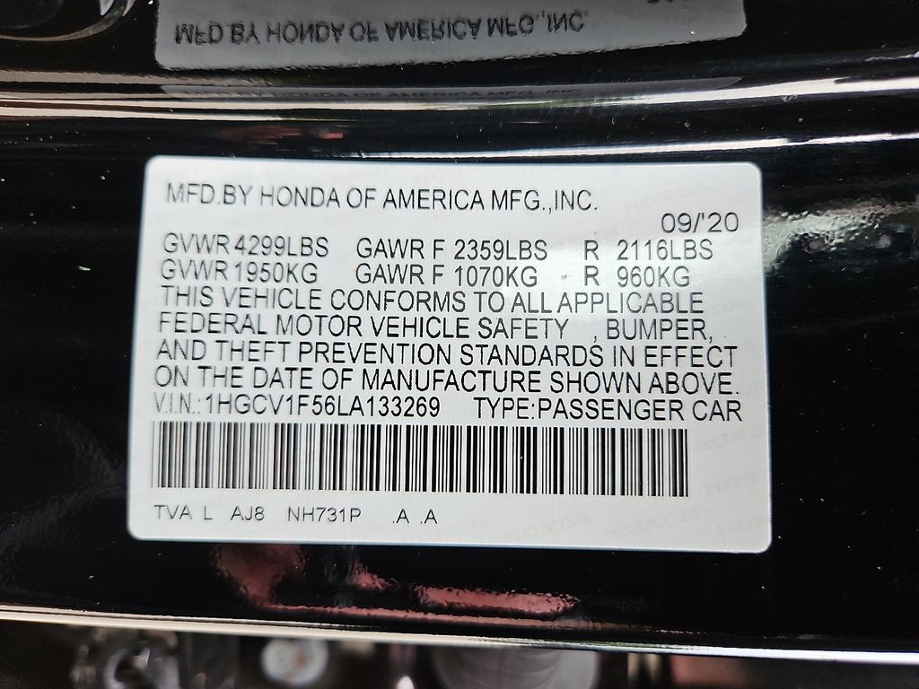 Used 2020 Honda Accord Sedan