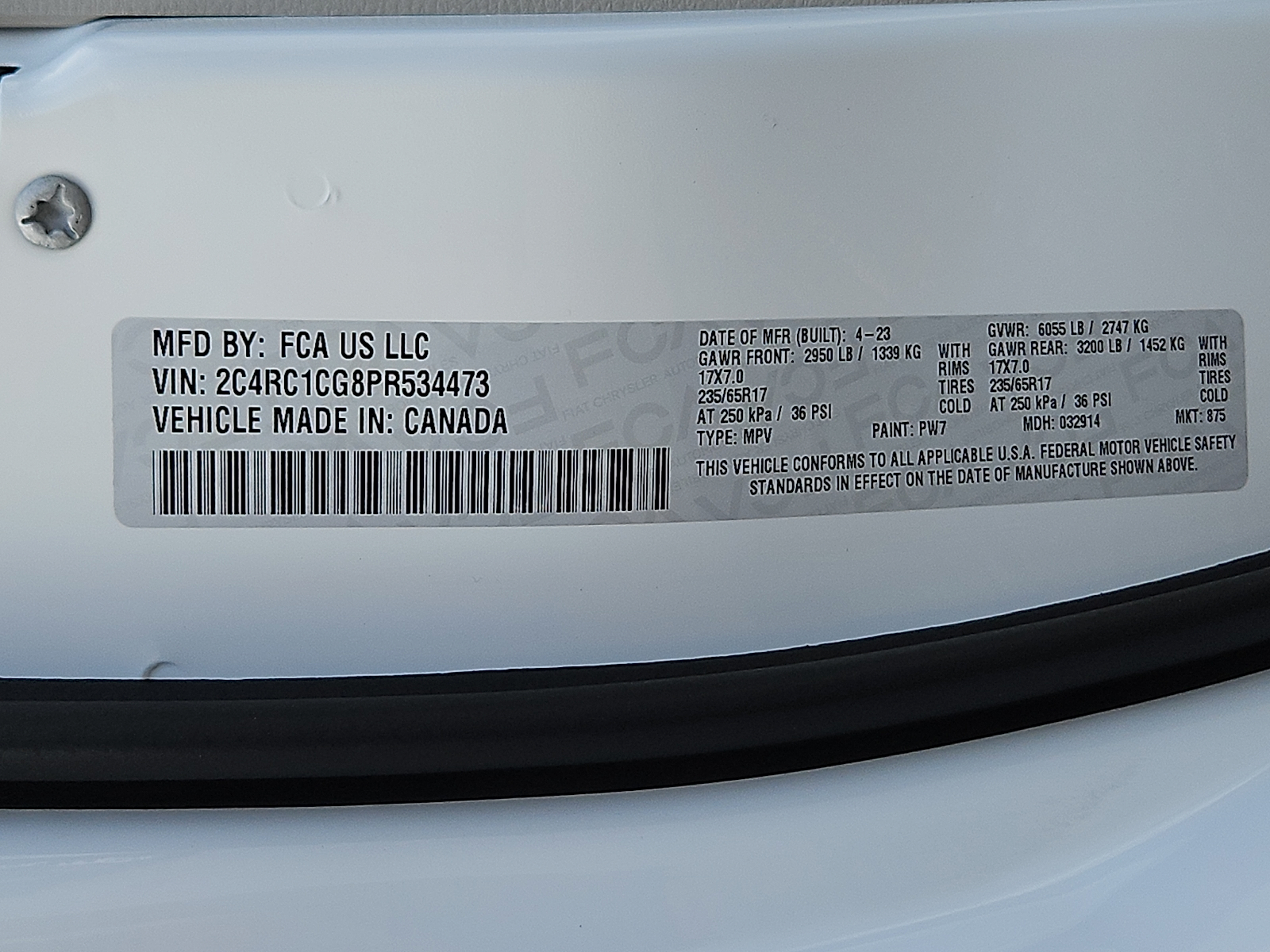 Used 2023 Chrysler Voyager Van